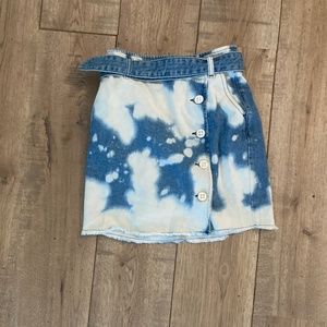 Bleached Denim Skirt